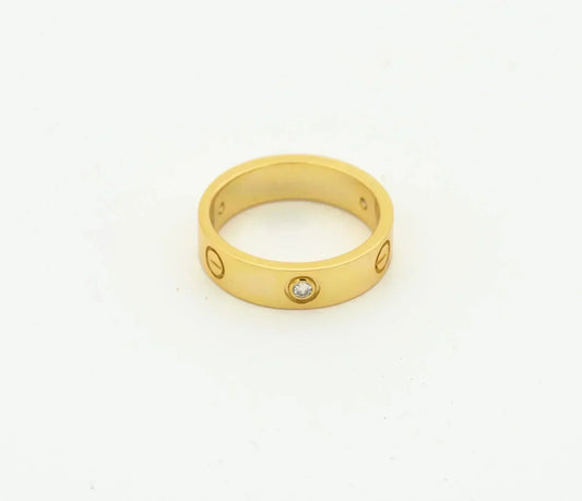 [ブルーティアーズ]ラブリング 4mm ダイヤモンド1個 ゴールド
