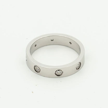 [BLAUE TRÄNEN] LIEBESRING 3,6 MM 8 DIAMANTEN