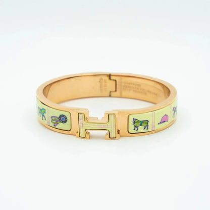 [BLUE TEARS]H ROSÉGOLD ARMBAND CREME KERAMIK