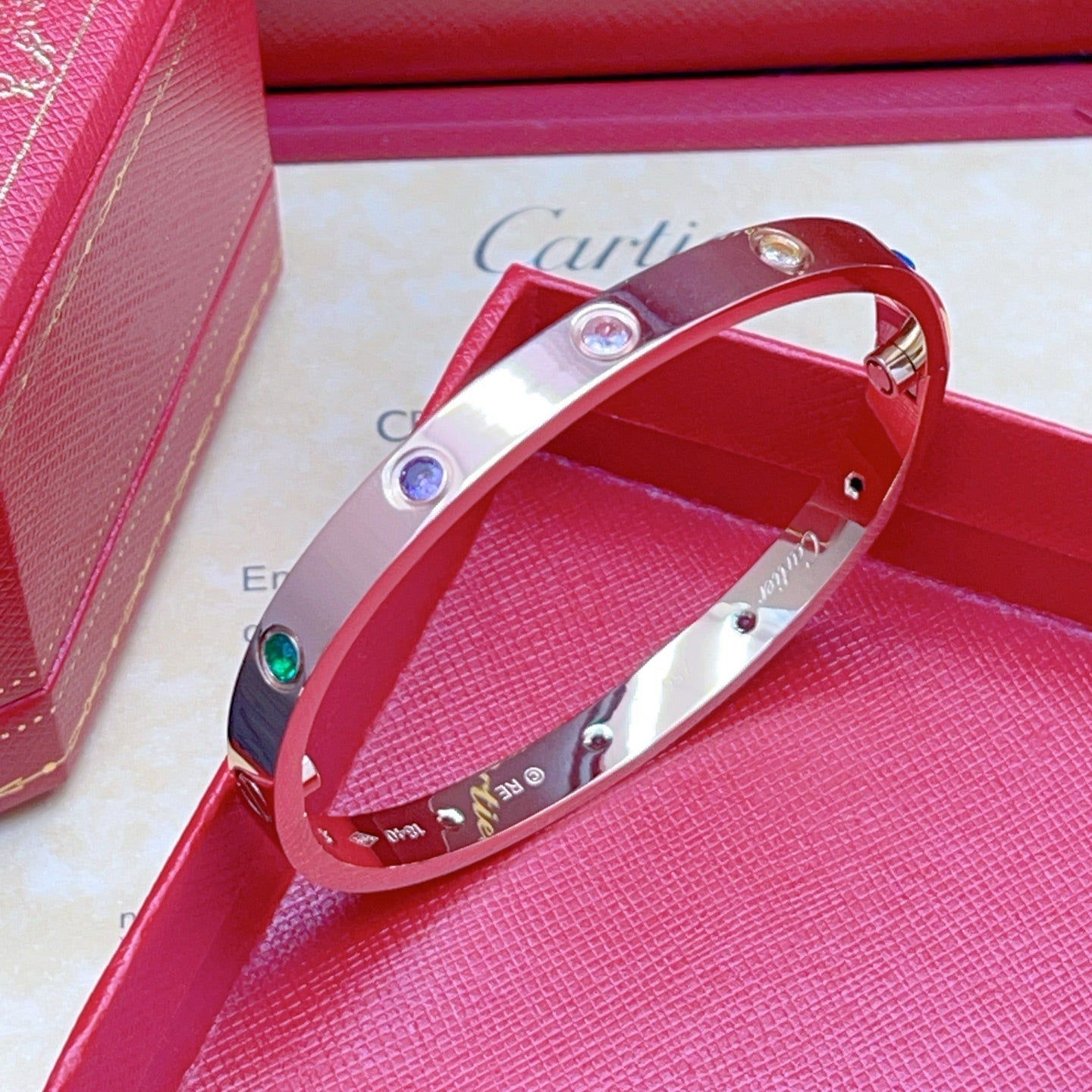 [Blue Tears Jewelry]2026 RAINBOW LOVE BRACELET 6.1MM  10 DIAMONDS