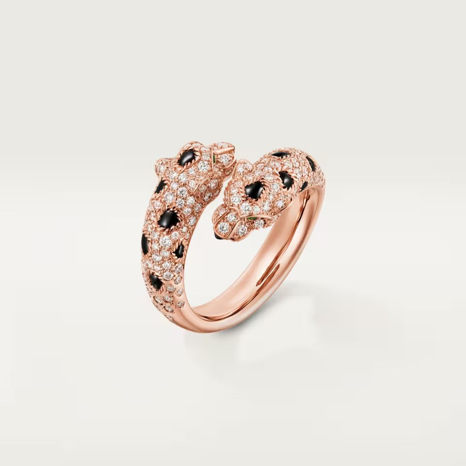 [Blue Tears Jewelry]PANTHERE DOUBLE HEADED FULL DIAMOND  RING