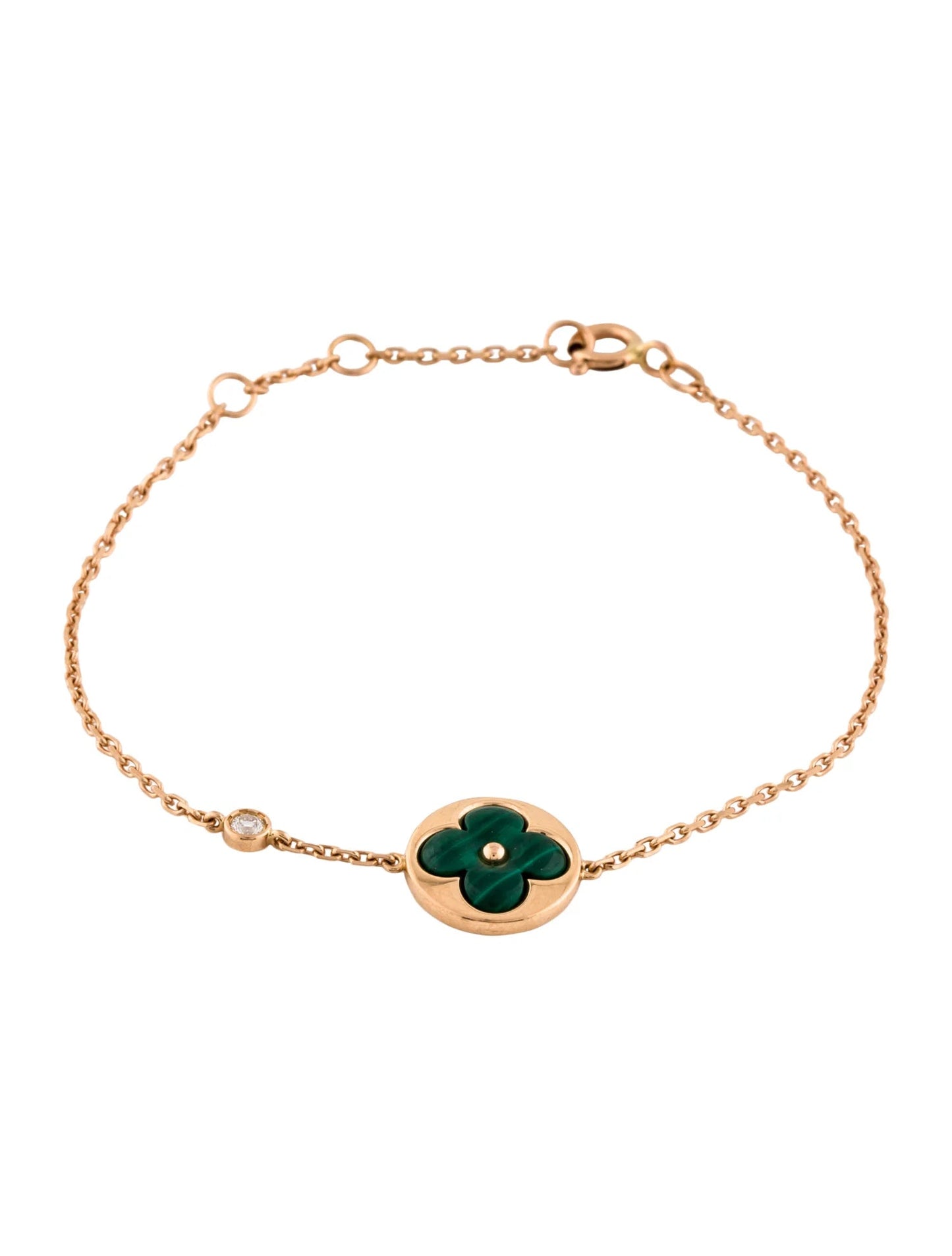 [BLAUE TRÄNEN] SONNENMALACHIT 1 DIAMANT ROTGOLDARMBAND