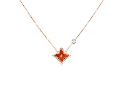 [BLAUE TRÄNEN]STERNKETTE ROTGOLD 1 DIAMANT