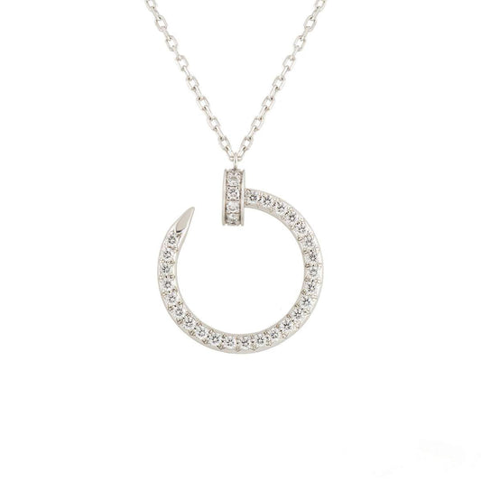 [BLAUE TRÄNEN]JUSTE HALSKETTE SILBER DIAMANTEN 