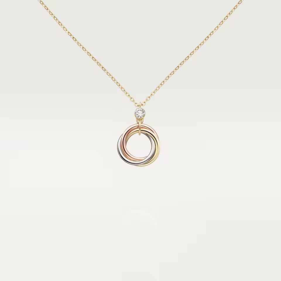 [Blue Tears Jewelry]TRINITY  NECKLACE 1 DIAMOND