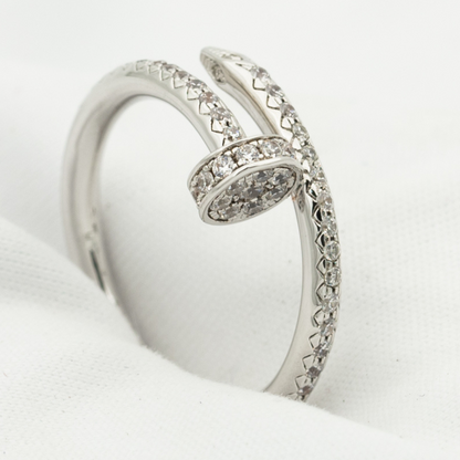 [BLAUE TRÄNEN]JUSTE RING 1,8MM SILBER DIAMANTEN