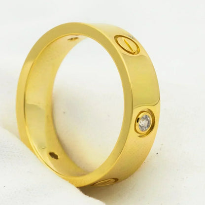 [BLAUE TRÄNEN] LIEBESRING 5,5 MM 3 DIAMANTEN GOLD