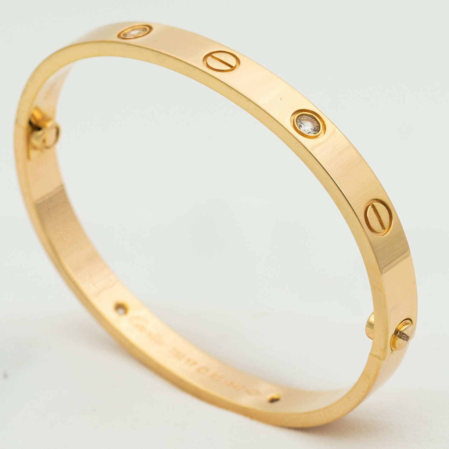 [BLAUE TRÄNEN]LIEBESARMBAND 6,1 MM 4 DIAMANTEN 