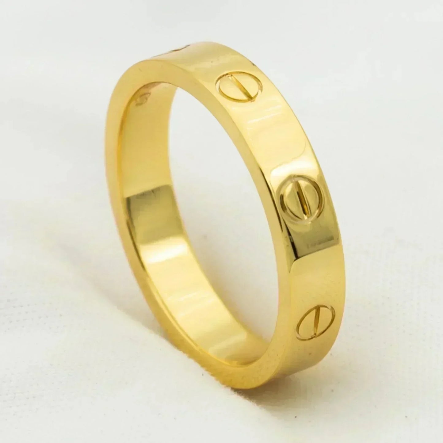 [BLAUE TRÄNEN]LIEBESRING 4MM 1 DIAMANT GOLD