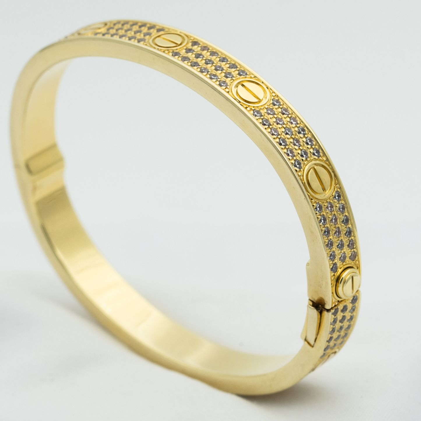 [BLAUE TRÄNEN] LIEBESARMBAND 6,1 MM MIT DIAMANTEN BESETZT 