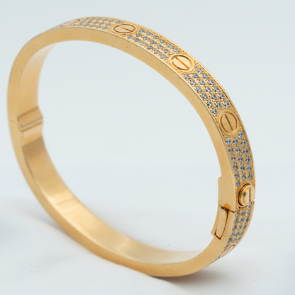 [BLAUE TRÄNEN] LIEBESARMBAND 6,1 MM MIT DIAMANTEN BESETZT 