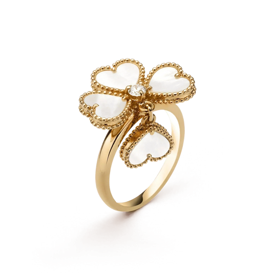 [BLUE TEARS]SWEET CLOVER WHITE MOP RING