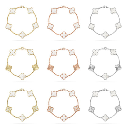 [BLUE TEARS]CLOVER WHITE PEARL MOP 5 MOTIF BRACELET COLLECTION