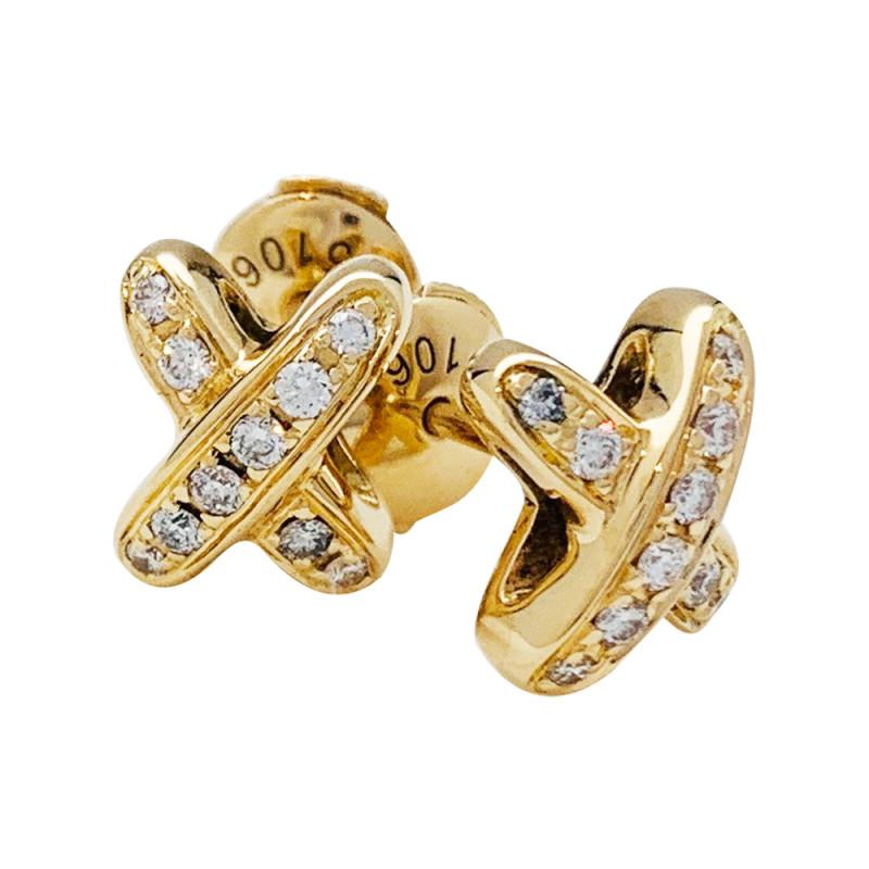 [BLAUE TRÄNEN]JEUX DE GOLD DIAMANT OHRRINGE