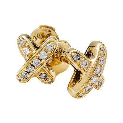 [BLAUE TRÄNEN]JEUX DE GOLD DIAMANT OHRRINGE