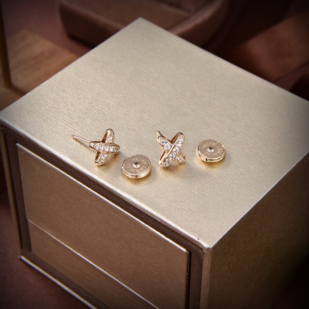 [BLAUE TRÄNEN]JEUX DE GOLD DIAMANT OHRRINGE