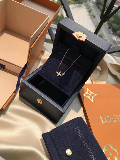 [BLAUE TRÄNEN] BLÜTENANHÄNGER ROSÉGOLD UND DIAMANT