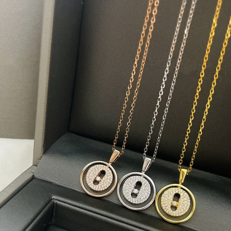 [Blue Tears Jewelry]LUCKY MOVER PM PAVED NECKLACE