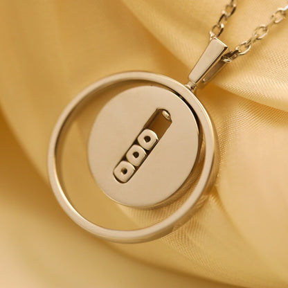 [Blue Tears Jewelry]LUCKY MOVE MM SILVER DIAMOND NECKLACE
