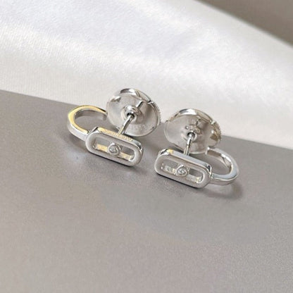 [Blue Tears Jewelry]CREOLES MOVE UNO MINI 1 DIAMOND EARRINGS