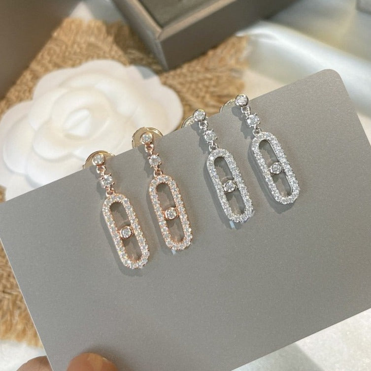 [Blue Tears Jewelry]DORMEUSES MOVE UNO DIAMOND EARRINGS