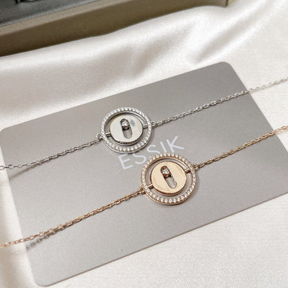 [Blue Tears Jewelry]LUCKY MOVE PAVED DIAMOND BRACELET