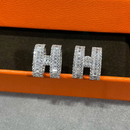 [BLUE TEARS]H OHRSTECKER MIT SILBERNEN DIAMANTEN