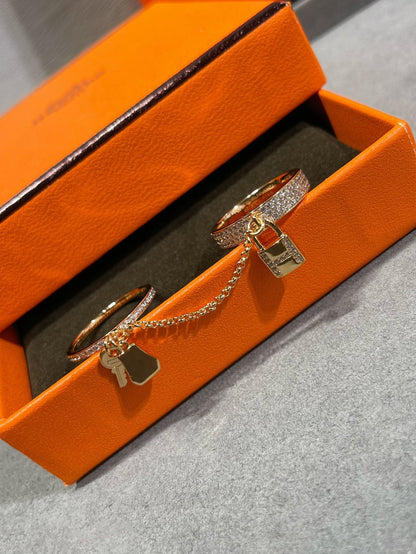[BLUE TEARS]HM KELLY CLOCHETTE DOPPELRING MIT DIAMANTEN