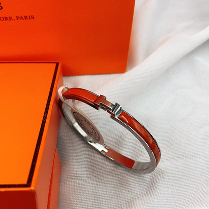 [BLAUE TRÄNEN]KLASSISCHES HM CLIC ROT 8MM EMAILLE ARMBAND