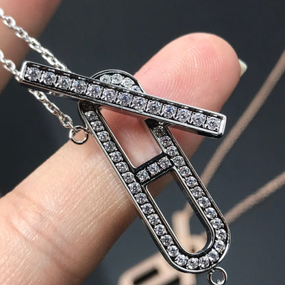 [BLAUE TRÄNEN]HM HALSKETTE PLATIN ROSÉGOLD DIAMANT