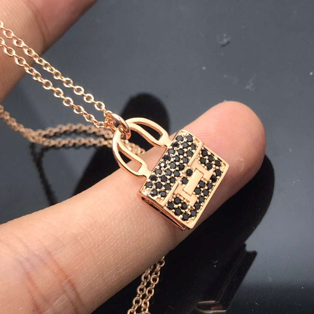 [BLAUE TRÄNEN]HM HALSKETTE ANKUNFT SCHWARZER DIAMANT