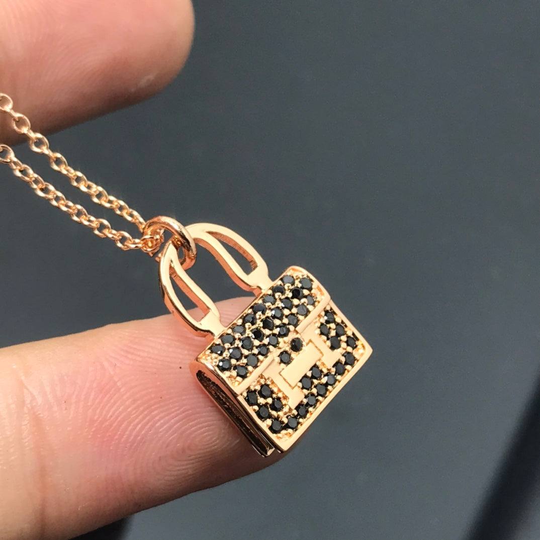 [BLAUE TRÄNEN]HM HALSKETTE ANKUNFT SCHWARZER DIAMANT
