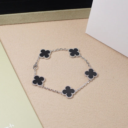 [BLUE TEARS] CLOVER 5 MOTIF ONYXS BRACELET COLLECTION