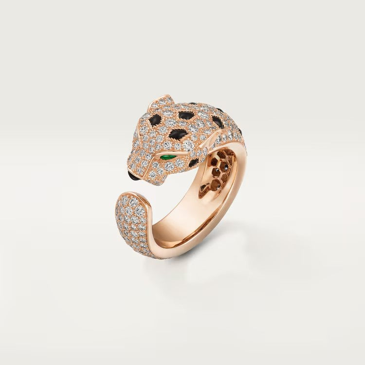 [Blue Tears Jewelry]PANTHERE SPOTTED FULL DIAMOND MEDIUM RING