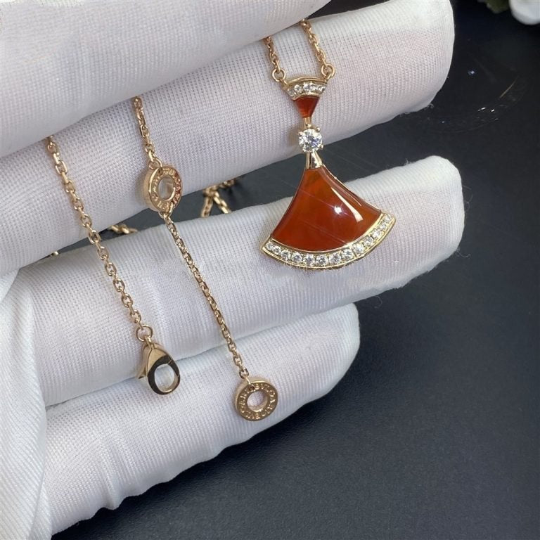 [BLAUE TRÄNEN]TRAUM HALSKETTE KARNEOL DIAMANT