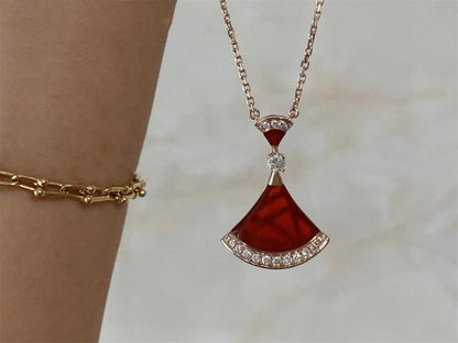 [BLAUE TRÄNEN]TRAUM HALSKETTE KARNEOL DIAMANT