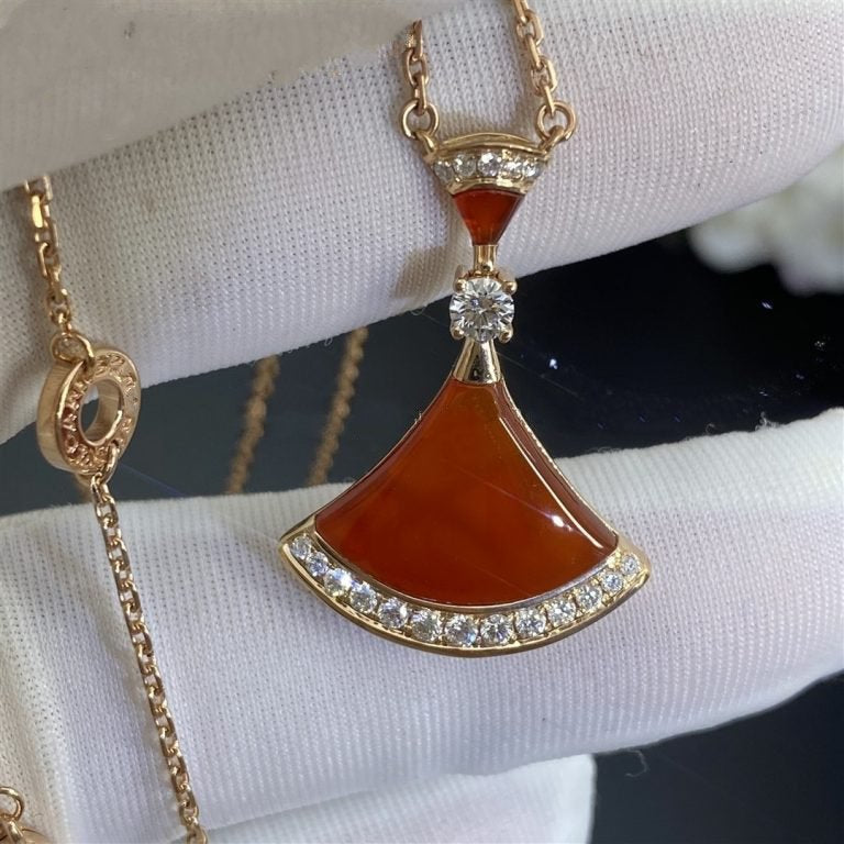 [BLAUE TRÄNEN]TRAUM HALSKETTE KARNEOL DIAMANT