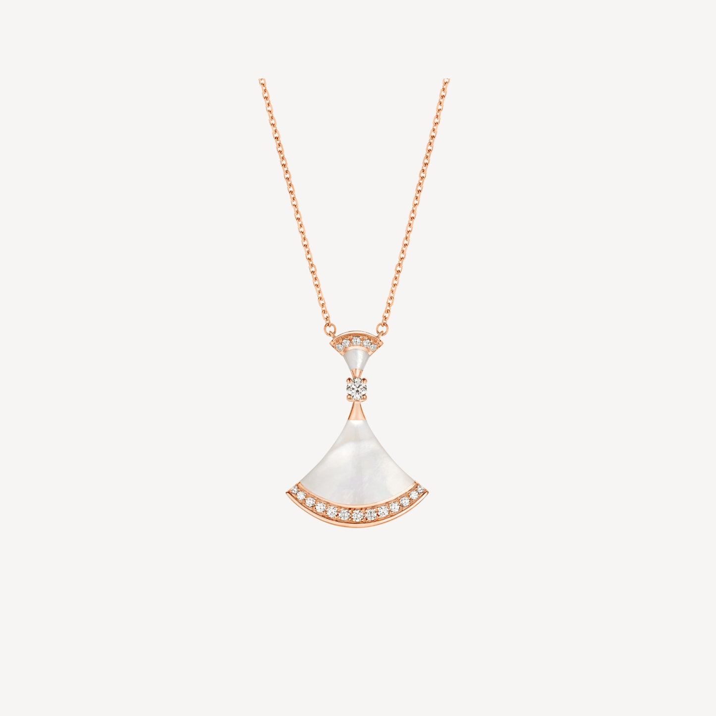 [BLAUE TRÄNEN]DREAM HALSKETTE MOP ROSA GOLD DIAMANT
