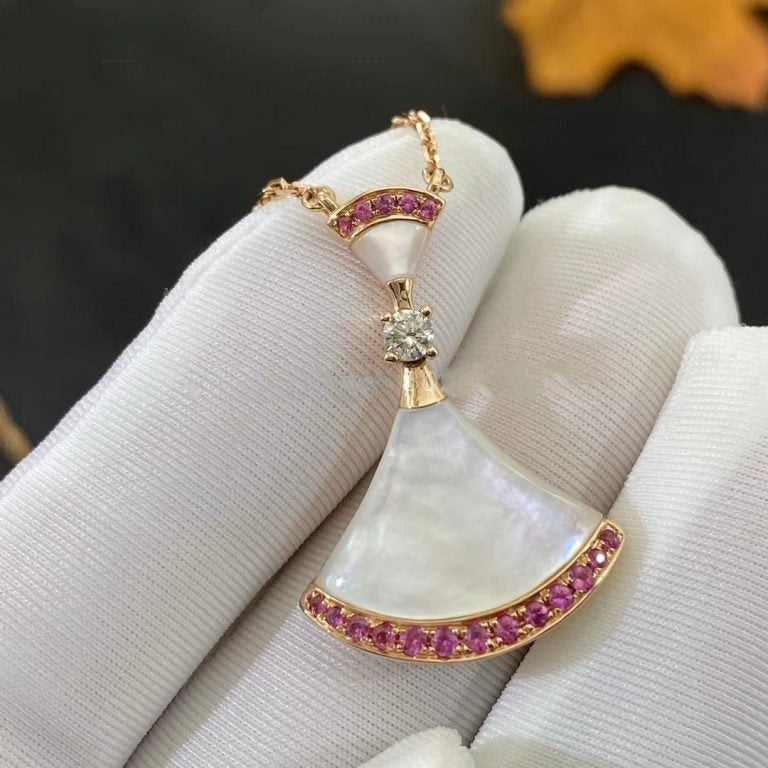 [BLAUE TRÄNEN]TRAUM HALSKETTE MOP PINK DIAMOND