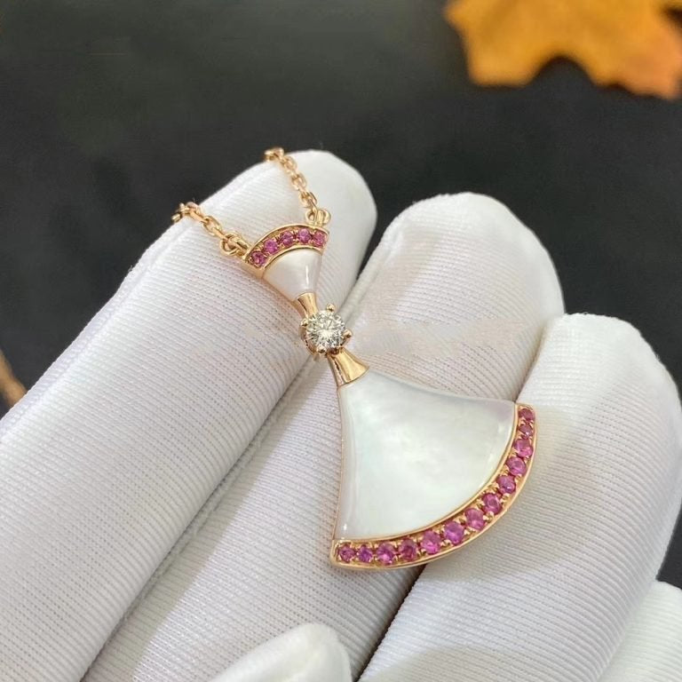 [BLAUE TRÄNEN]TRAUM HALSKETTE MOP PINK DIAMOND