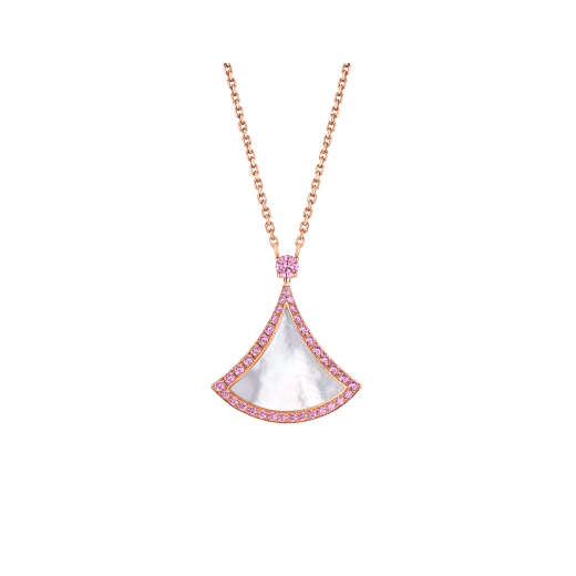 [BLAUE TRÄNEN]TRAUM HALSKETTE MOP DIAMANT ROSA