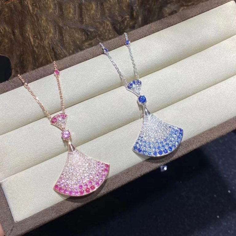 [BLAUE TRÄNEN]TRAUM HALSKETTE ACHAT SILBER DIAMANT