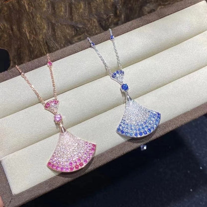 [BLAUE TRÄNEN]TRAUM HALSKETTE ACHAT SILBER DIAMANT