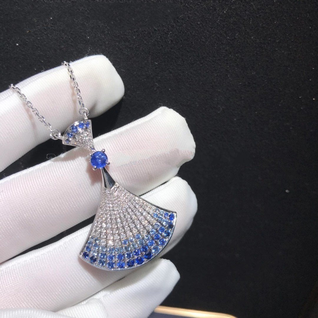 [BLAUE TRÄNEN]TRAUM HALSKETTE ACHAT SILBER DIAMANT