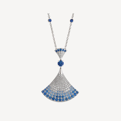[BLAUE TRÄNEN]TRAUM HALSKETTE ACHAT SILBER DIAMANT