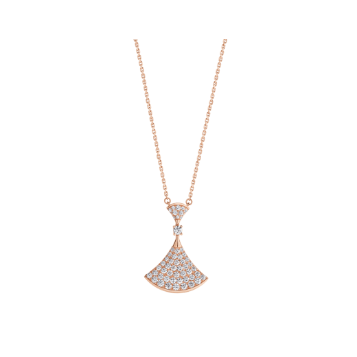 [BLAUE TRÄNEN]DREAM HALSKETTE ROTGOLD VOLLER DIAMANT