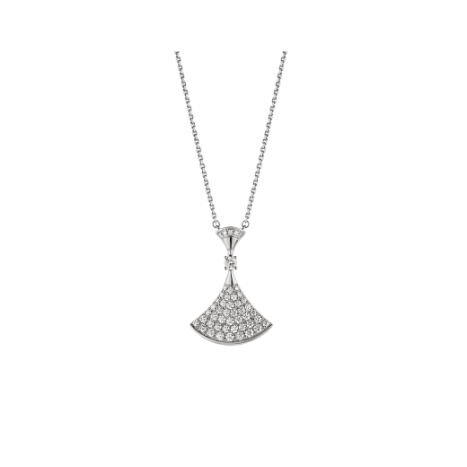 [BLAUE TRÄNEN]DREAM HALSKETTE SILBER VOLLER DIAMANT