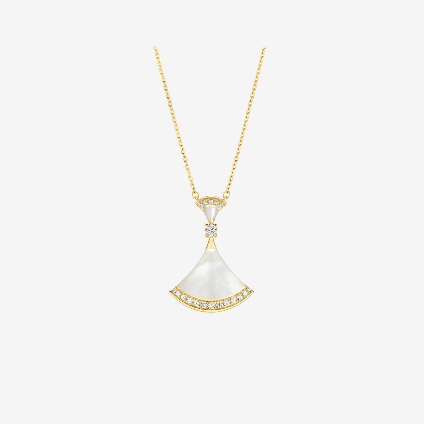[BLAUE TRÄNEN] TRAUM HALSKETTE MOP GOLD DIAMANT