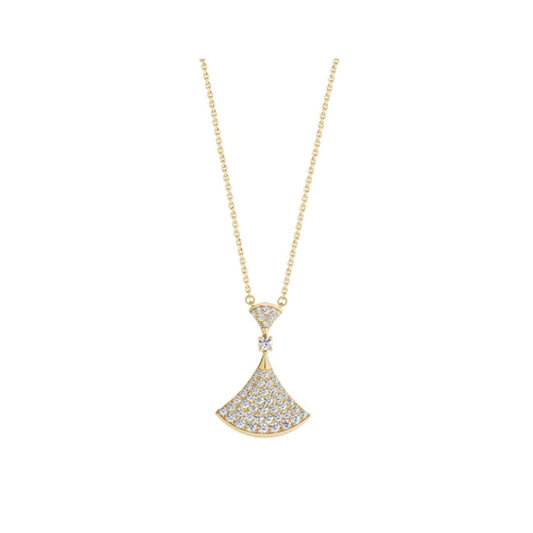 [BLAUE TRÄNEN]DREAM HALSKETTE GOLD VOLLER DIAMANT