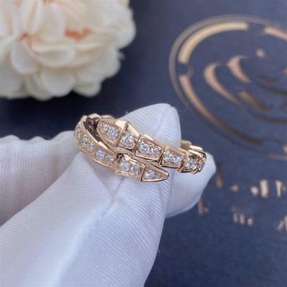 [BLAUE TRÄNEN]SERPENTI RING ROTGOLD DIAMANT 4MM
